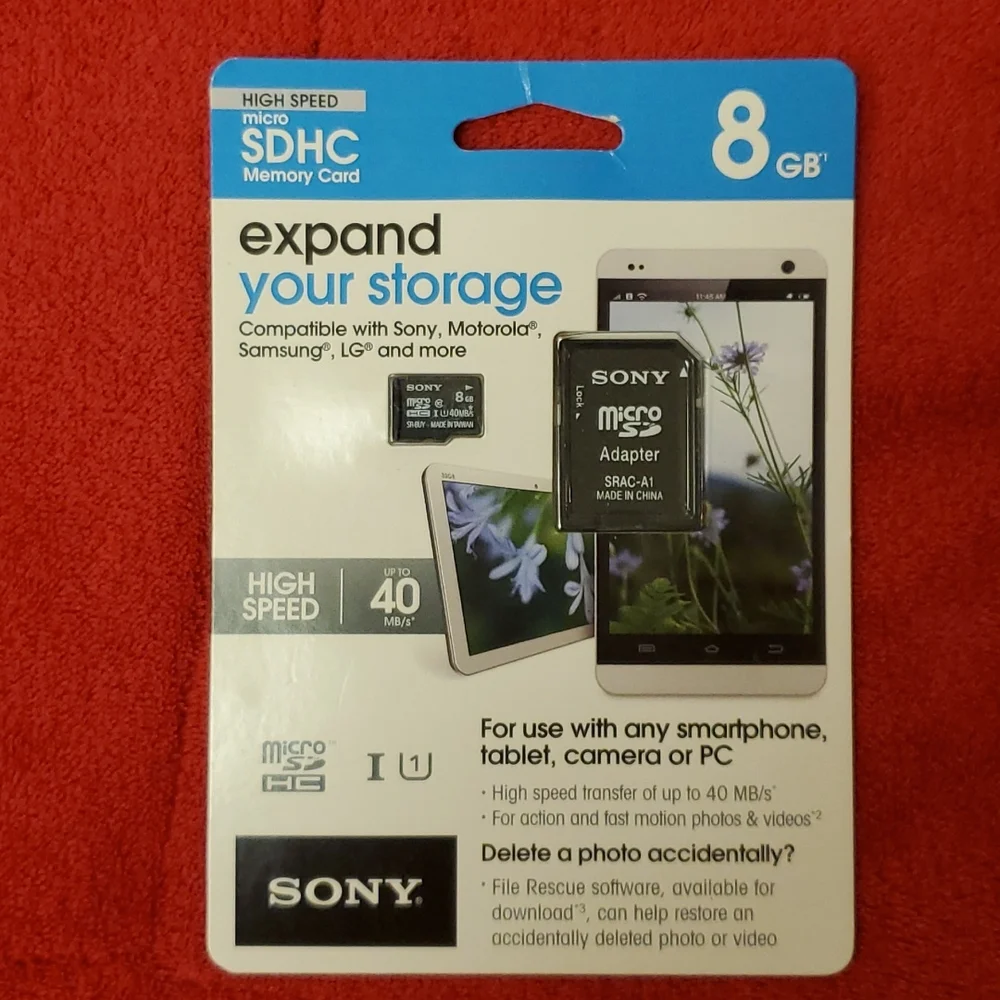 8 GB SONY SDHC Micro Memory card